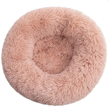 Cozy Plush Round Pet Bed for Large Dogs & Cats - Warm & Soft Winter Sleeping House (40-90Cm)