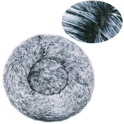 Cozy Plush Round Pet Bed for Large Dogs & Cats - Warm & Soft Winter Sleeping House (40-90Cm)