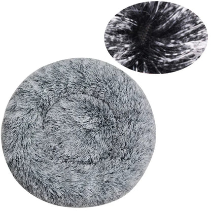Cozy Plush Round Pet Bed for Large Dogs & Cats - Warm & Soft Winter Sleeping House (40-90Cm)