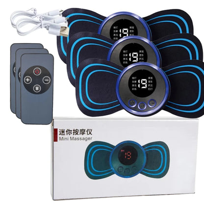 Neck Rechargeable Massage, Electric Neck Massager with Cervical Vertebra Massage Patch for Muscle Pain