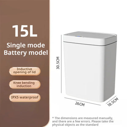 Smart Bathroom Electric Trash Can 