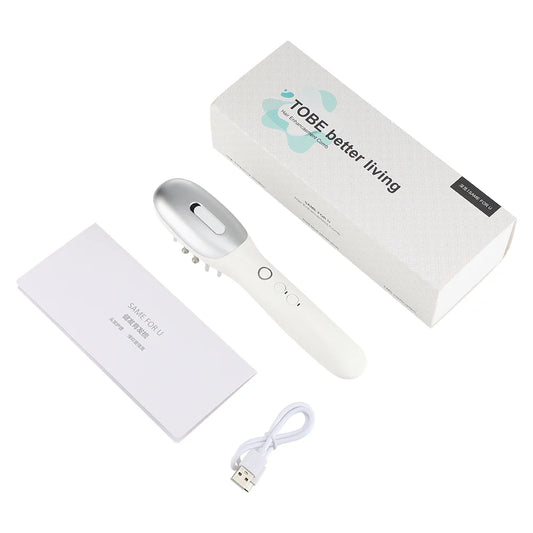 Hair Grooming Comb with (LED Light Head Massager & Hair Oil Applicator)