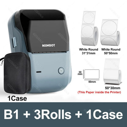  Mini Label Thermal Printer- Portable Self-Adhesive With Bluetooth 