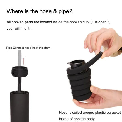 Arabic Portable Cup Hookah Car Shisha -Set For Both Indoor & Outdoor Sets