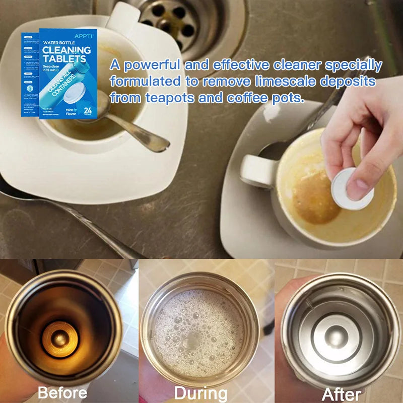 Water Bottle Cleaning Tablets 