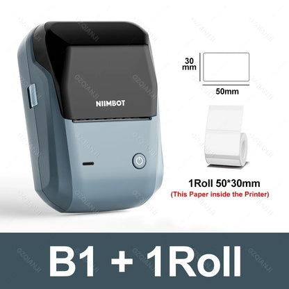  Mini Label Thermal Printer- Portable Self-Adhesive With Bluetooth 