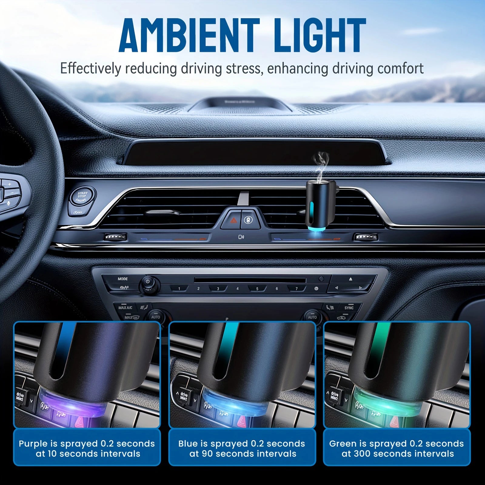 Car Air Freshener with Electrical Auto Aroma Diffuser [Essential Oil Mist Humidifier For Fragrance Aromatherapy]