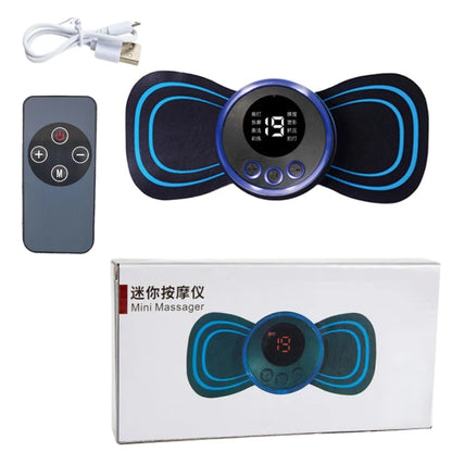 Neck Rechargeable Massage, Electric Neck Massager with Cervical Vertebra Massage Patch for Muscle Pain